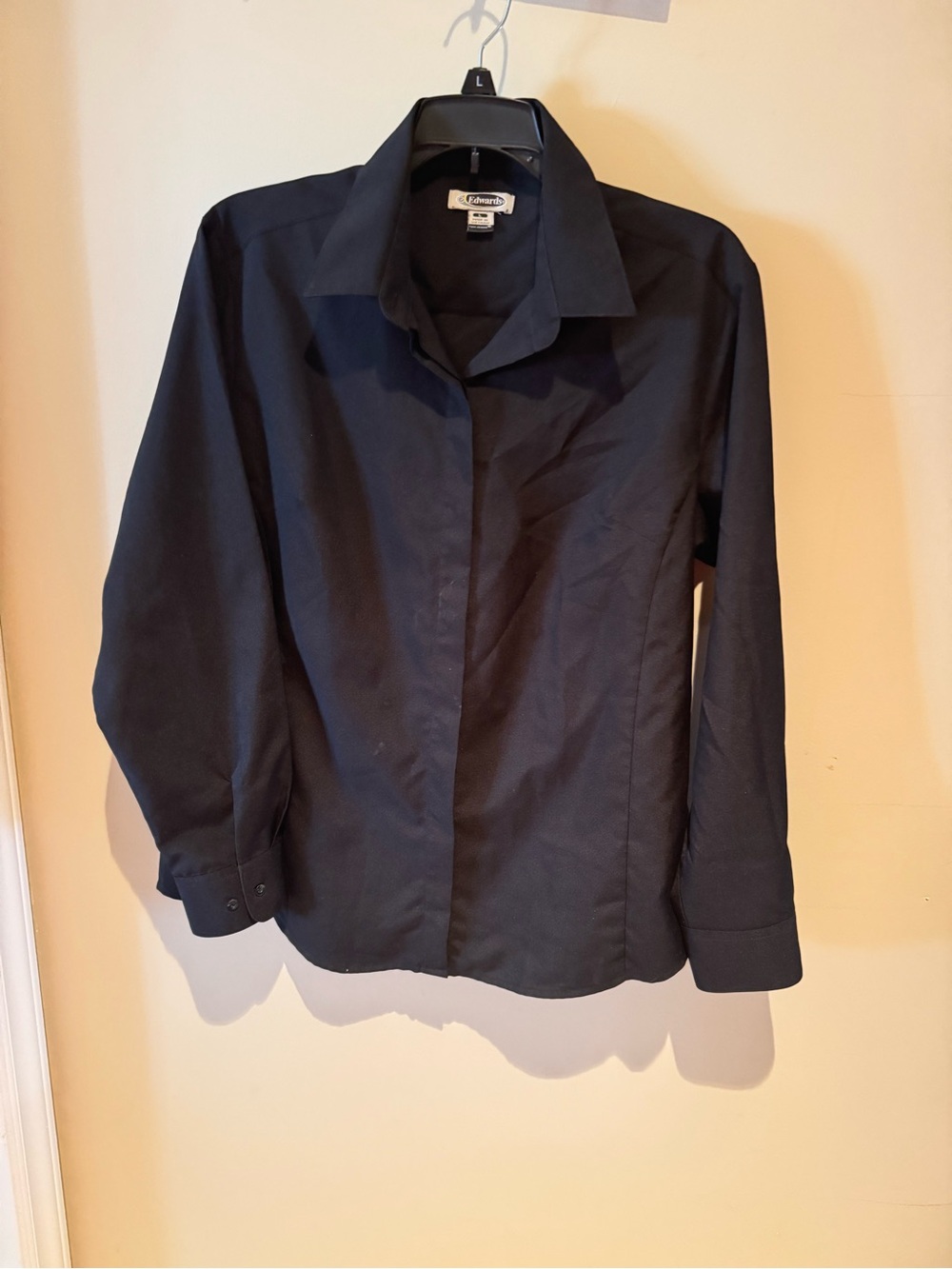 Edwards Women's Black Button-Up work Shirt